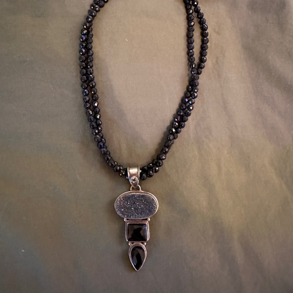 925 vintage necklace with stones